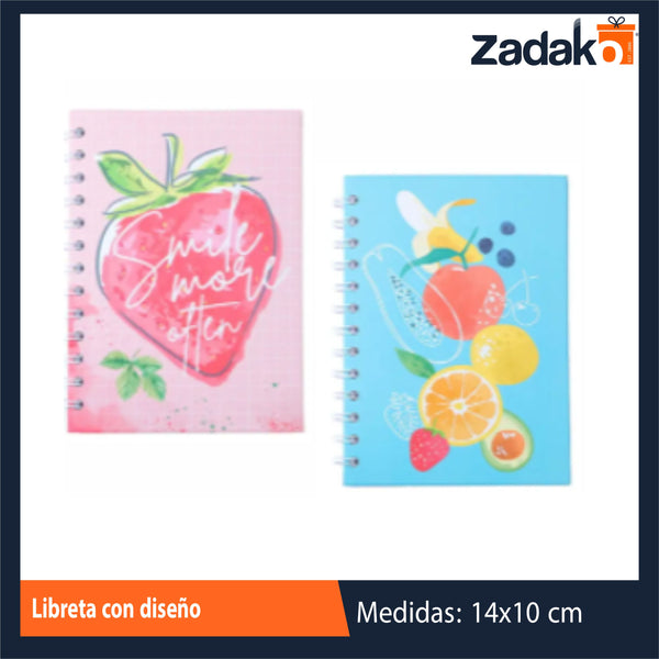 HFY-10283 LIBRETA CON DISEÑO CON 1 PZ O CAJA CON 60 PZS