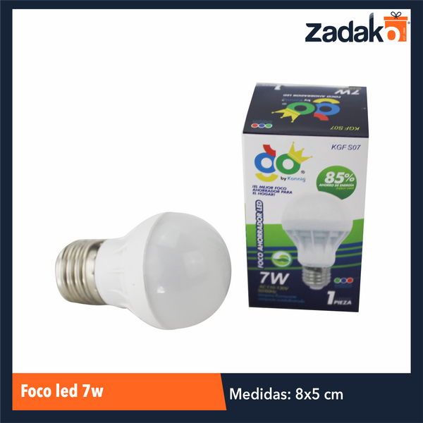KGF S07 FOCO LED 7W CON 1 PZ O CAJA CON 100 PZS