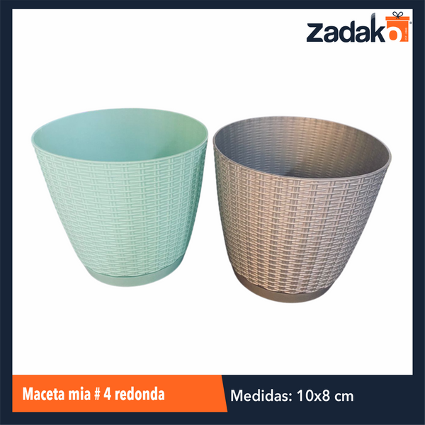 MACETA MIA No. 4 REDONDA CON 1 PZ O CAJA CON 12 PZS