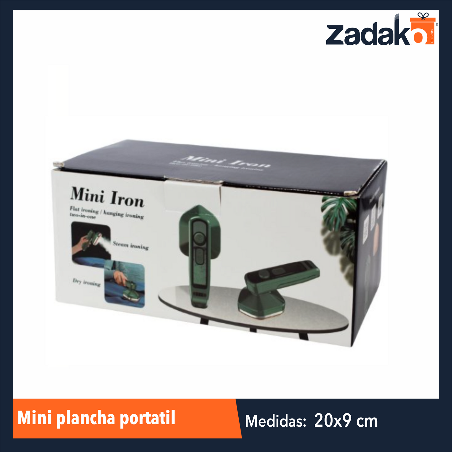 MR-040 MINI PLANCHA PORTATIL CON UNA PZ O CAJA CON 50 PZS