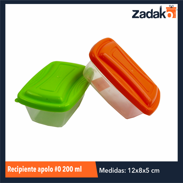 MX-143 RECIPIENTE APOLO No. 0 200ML, CON 1 PZ O CAJA CON 45 PZS