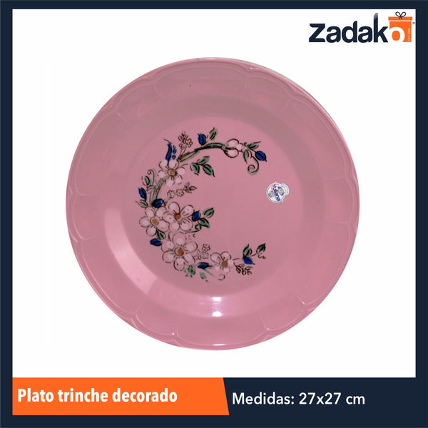 MX-241DEKO PLATO TRINCHE DECORADO, CON 1 PZ O CAJA CON 50 PZS