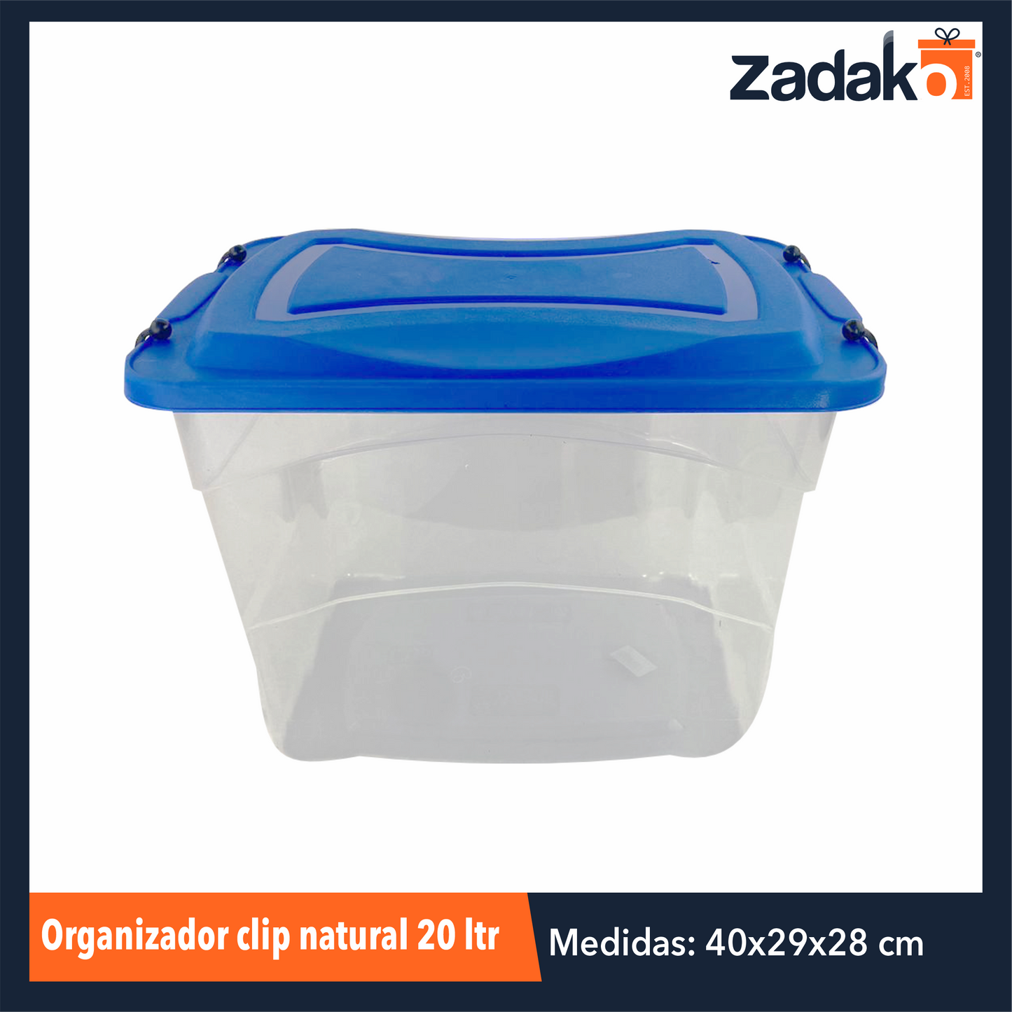 MX-299 ORGANIZADOR CLIP NATURAL 20 LTR, CON 1 PZ O CAJA CON 8 PZS