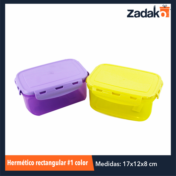 MX-342 HERMETICO RECTANGULAR No.1 COLOR, CON 1 PZ O CAJA CON 21 PZS
