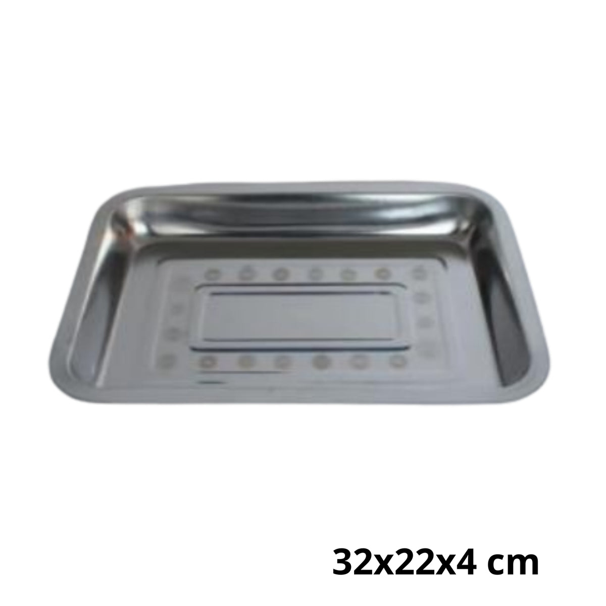 N-GPM-12509  AS-3701 CHAROLA DE ACERO INOXIDABLE CON 1 PZ O CAJA CON 72 PZS