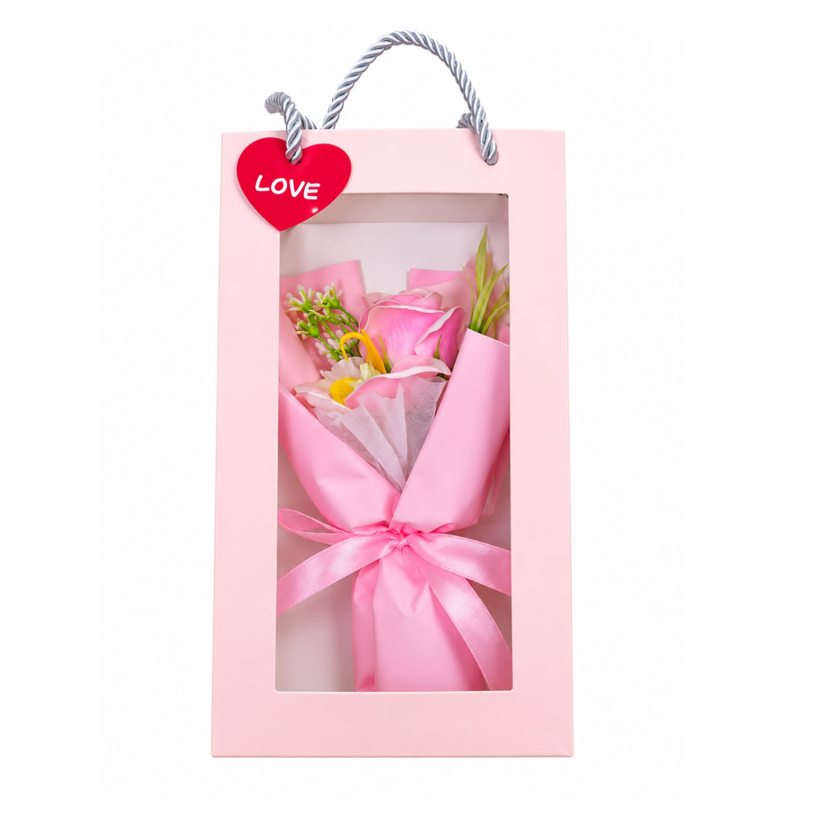 N-GPMX-507  TI-1019 REGALO CON FLOR ARTIFICAL CON 1 PZ O CAJA CON 160 PZS