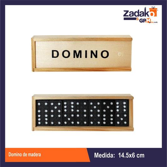 PN-0001 DOMINO DE MADERA CON 1 PZ O CAJA CON 200 PZS