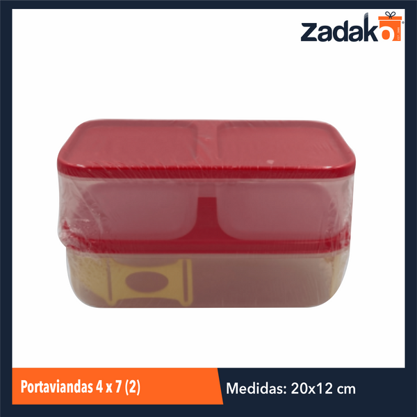 PORTAVIANDAS 4 X 7  CON 1 PZA O CAJA CON 10 PZS