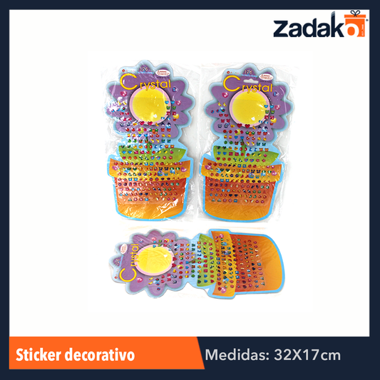 ZP-0142 STICKER DECORATIVO, CON 1 PZ O CAJA CON 720 PZS