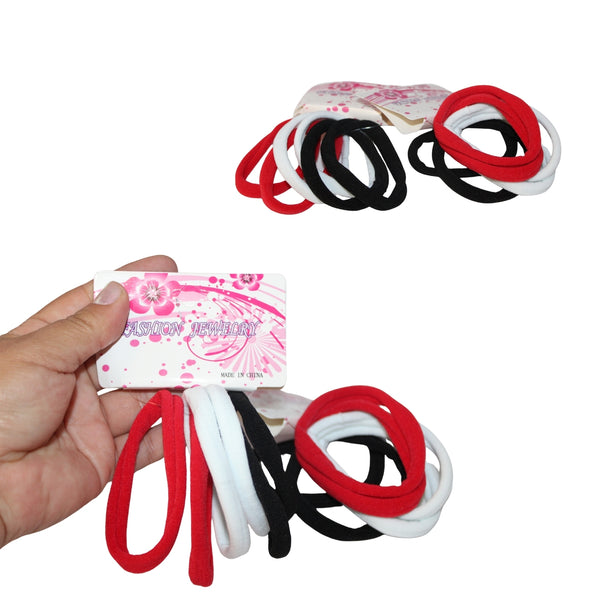 TA-0094F DONAS ELASTICAS PARA CABELLO, CON 12 PZS O CAJA CON 100 PQTS