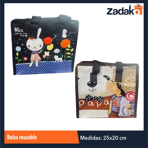 TE-2502-1  BOLSA REUSABLE, CAJA CON 600 PZS
