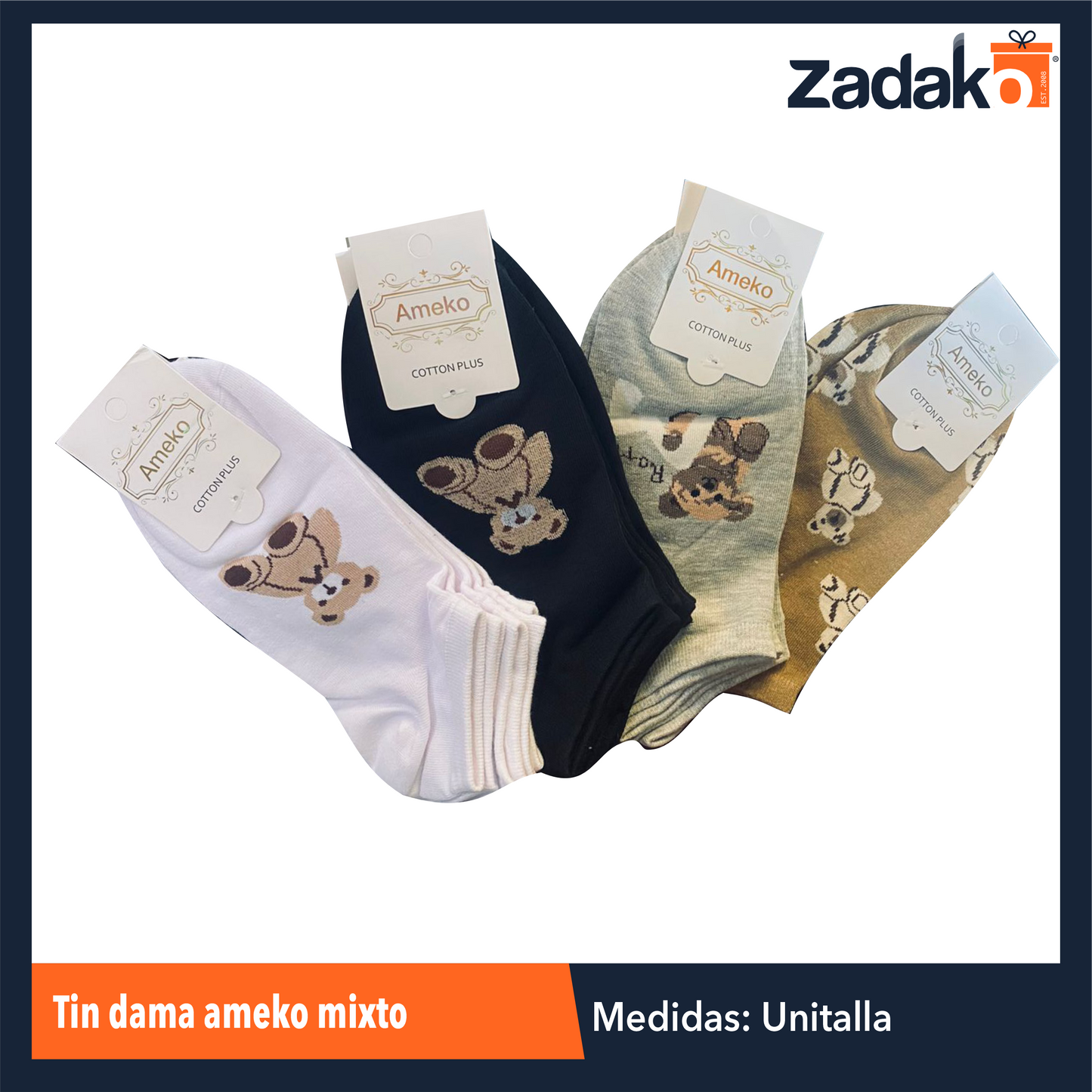TIN DAMA AMEKO MIXTO CON 1 PZ O CAJA CON 900 PZS