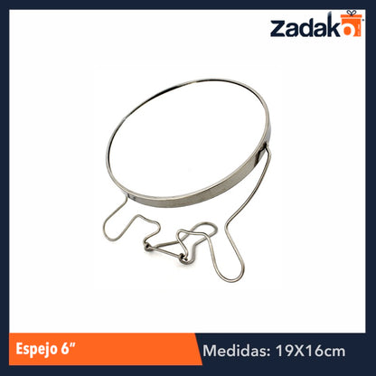 ZB-0036 ESPEJO 6 PULGADAS CON 1 PZ O CAJA CON 96 PZS