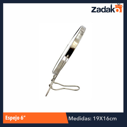 ZB-0036 ESPEJO 6 PULGADAS CON 1 PZ O CAJA CON 96 PZS