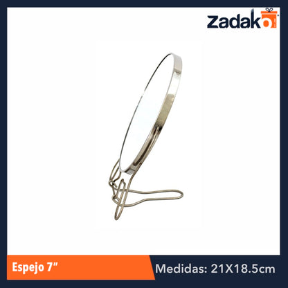 ZB-0037 ESPEJO DE 7 PULGADAS, CON 1 PZ O CAJA CON 72 PZS