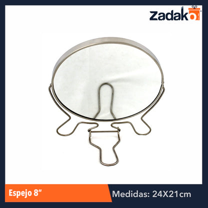 ZB-0038 ESPEJO 8 PULGADAS CON 1 PZ O CAJA CON 72 PZS