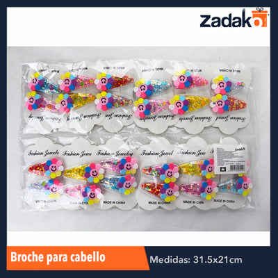 ZB-0244 BROCHE PARA CABELLO, CON 12 PZS, O CAJA CON 200 PQTS