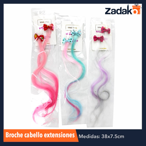 ZB-259 BROCHE PARA CABELLO CON EXTENSIONES, CON 1 PZ O CAJA CON 600 PZS
