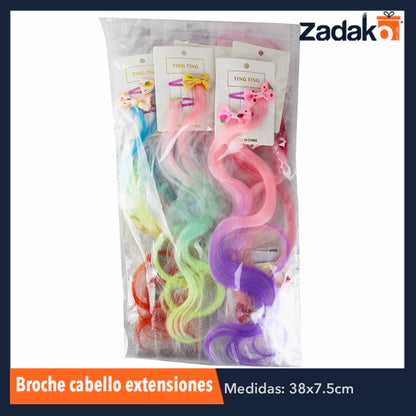 ZB-259 BROCHE PARA CABELLO CON EXTENSIONES, CON 1 PZ O CAJA CON 600 PZS