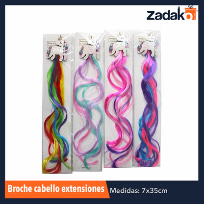 ZB-0266 BROCHE PARA CABELLO CON EXTENSIONES, CON 1 PZ O CAJA CON 1200 PZS