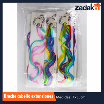 ZB-0266 BROCHE PARA CABELLO CON EXTENSIONES, CON 1 PZ O CAJA CON 1200 PZS