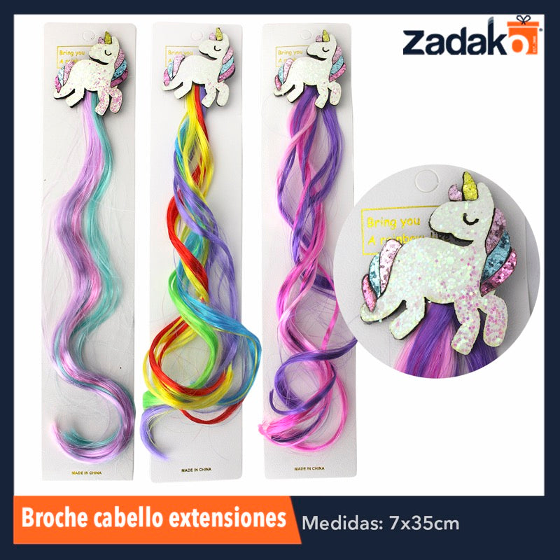 ZB-0266 BROCHE PARA CABELLO CON EXTENSIONES, CON 1 PZ O CAJA CON 1200 PZS