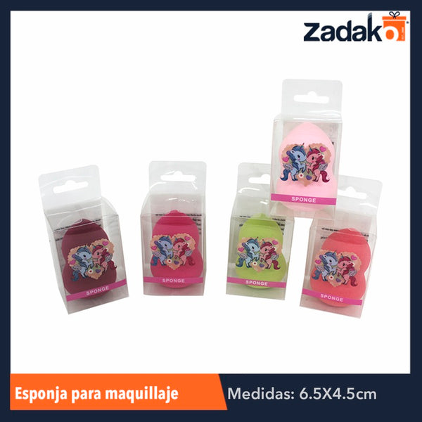 ZB-0023 ESPONJA PARA MAQUILLAJE, CON 1 PZ O CAJA CON 600 PZS