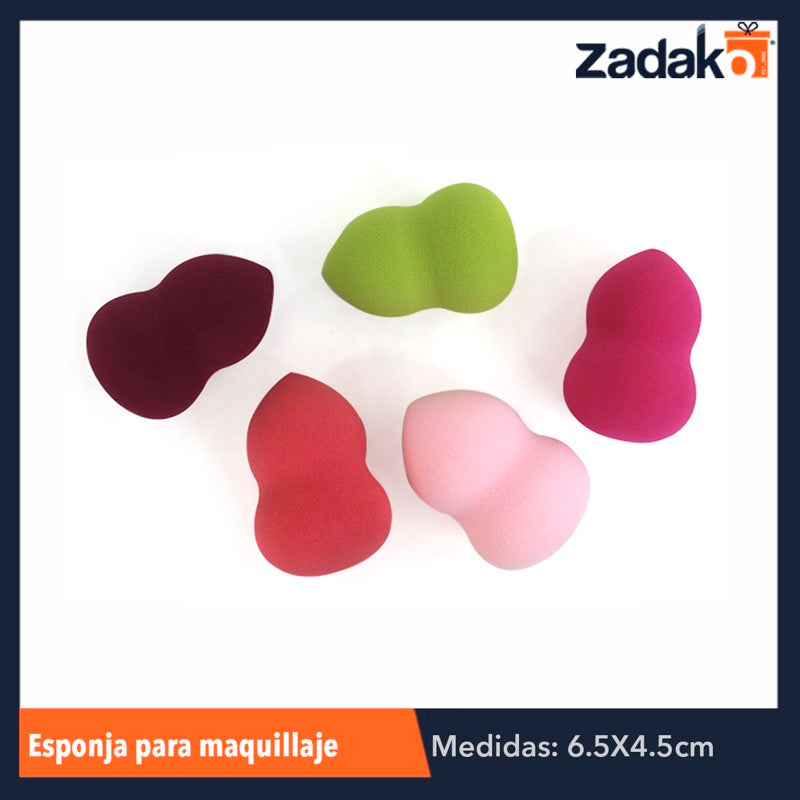 ZB-0023 ESPONJA P/MAQUILLAJE, CON 1 PZ O CAJA CON 600 PZS