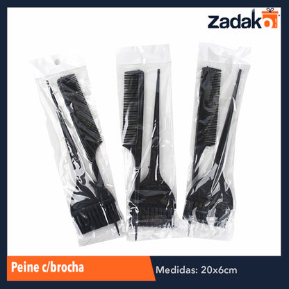 ZB-0043 PEINE CON BROCHA, CON 1 PZ O CAJA CON 1200 PZS