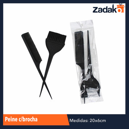 ZB-0043 PEINE CON BROCHA, CON 1 PZ O CAJA CON 1200 PZS