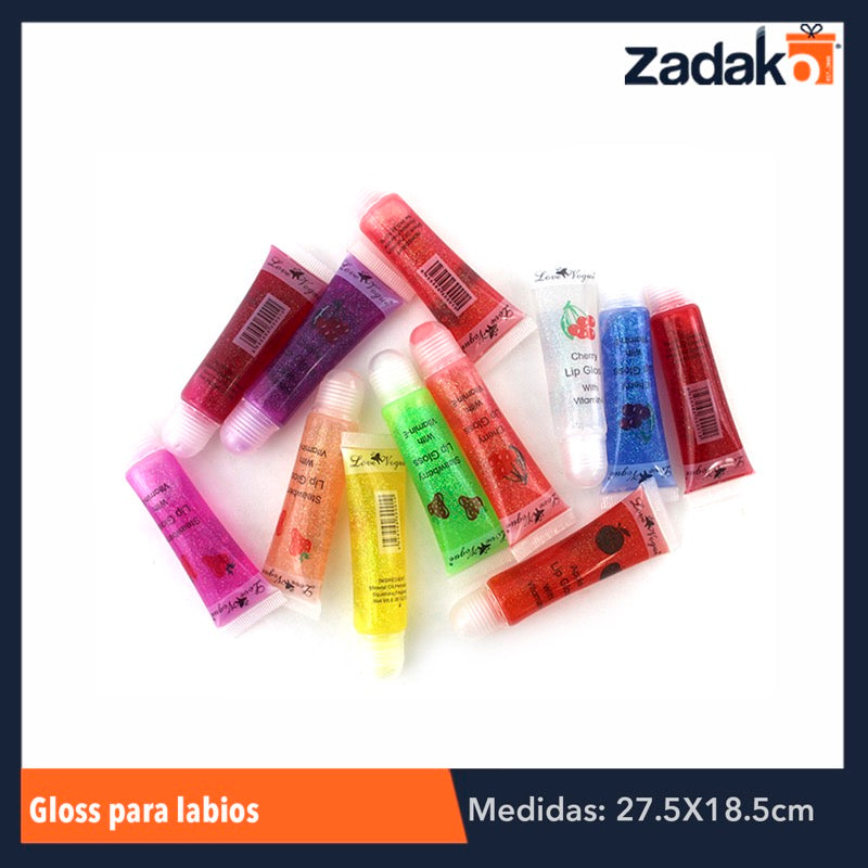 ZB-0049 GLOSS P/LABIOS, CON 1 PZ O CAJA CON 1440 PZS