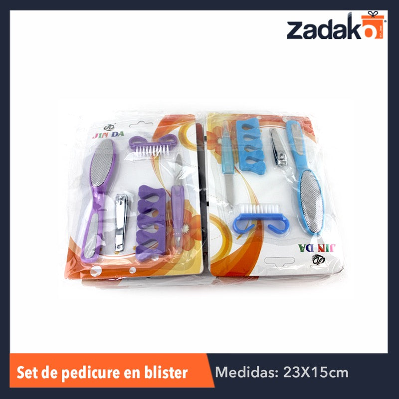 ZB-0090 SET DE PEDICURE EN BLISTER, CON 1 PZ O CAJA CON 240 PZS