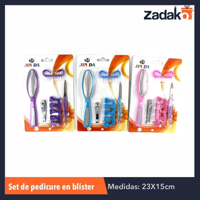 ZB-0090 SET DE PEDICURE EN BLISTER, CON 1 PZ O CAJA CON 240 PZS