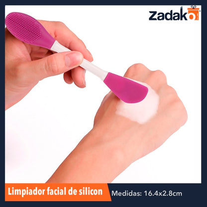 ZB-0204 CEPILLO FACIAL DE SILICON CON PALETA PARA MASCARILLA, CON 1 PZ O CAJA CON 1200 PZS