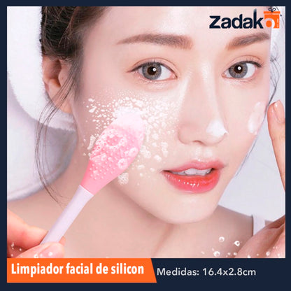 ZB-0204 CEPILLO FACIAL DE SILICON CON PALETA PARA MASCARILLA, CON 1 PZ O CAJA CON 1200 PZS
