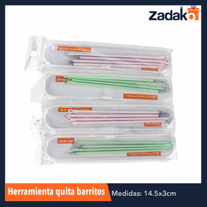 ZB-0210 SET DE ACERO REMOVEDOR DE ACNE, CON 1 PZ O CAJA CON 600 PZS