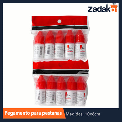 ZB-0192 BLISTER 5 PZS PEGAMENTO P/UÑAS POSTIZAS, CON 12 PZS, O CAJA CON 50 PQTS