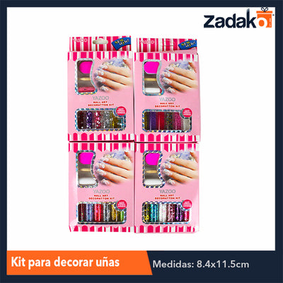 ZB-0199 KIT PARA DECORAR UÑAS, CON 12 PZS, O CAJA CON 60 PQTS