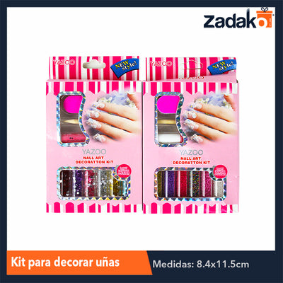 ZB-0199 KIT PARA DECORAR UÑAS, CON 12 PZS, O CAJA CON 60 PQTS