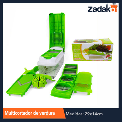 ZC-0346 MULTICORTADOR DE VERDURAS C/ACCESORIOS, CON 1 PZ O CAJA CON 24 PZS