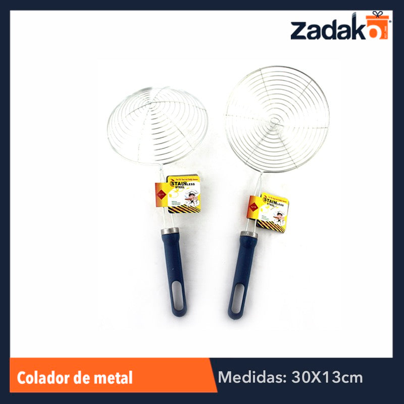 ZC-0126 COLADOR DE METAL.  13 CM, CON 1 PZ O CAJA CON 320 PZS