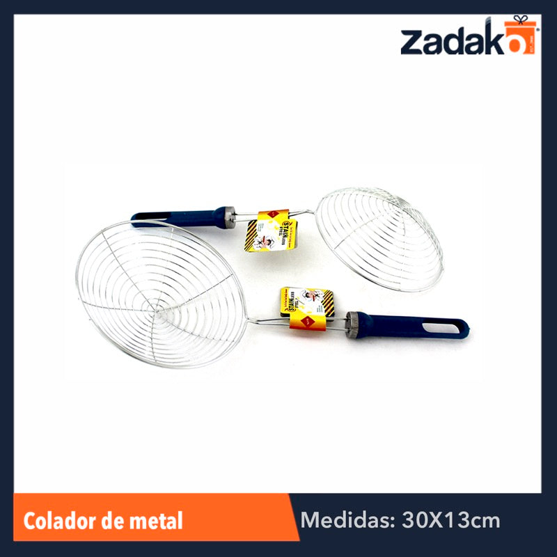 ZC-0126 COLADOR DE METAL.  13 CM, CON 1 PZ O CAJA CON 320 PZS