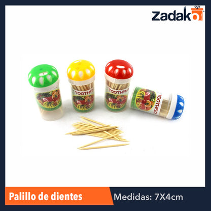 ZC-0129 PALILLOS DE DIENTES, CON 12 PIEZAS, O CAJA CON 50 PQTS