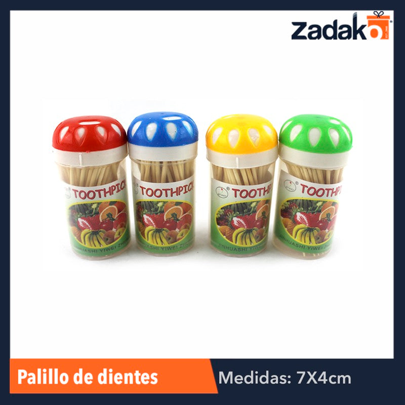 ZC-0129 PALILLOS DE DIENTES, CON 12 PZS, O CAJA CON 50 PQTS