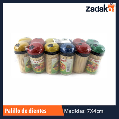 ZC-0130 PALILLOS DE DIENTES, CON 12 PZS, O CAJA CON 50 PQTS