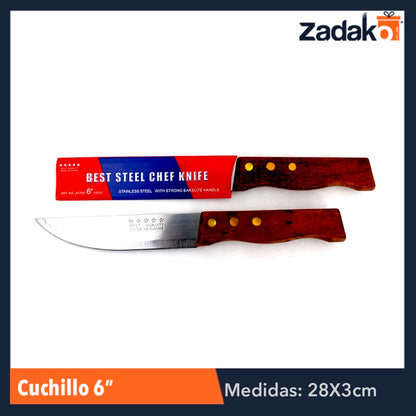 ZC-0132 CUCHILLO 6 PULGADAS, CON 12 PZS, O CAJA CON 20 PQTS