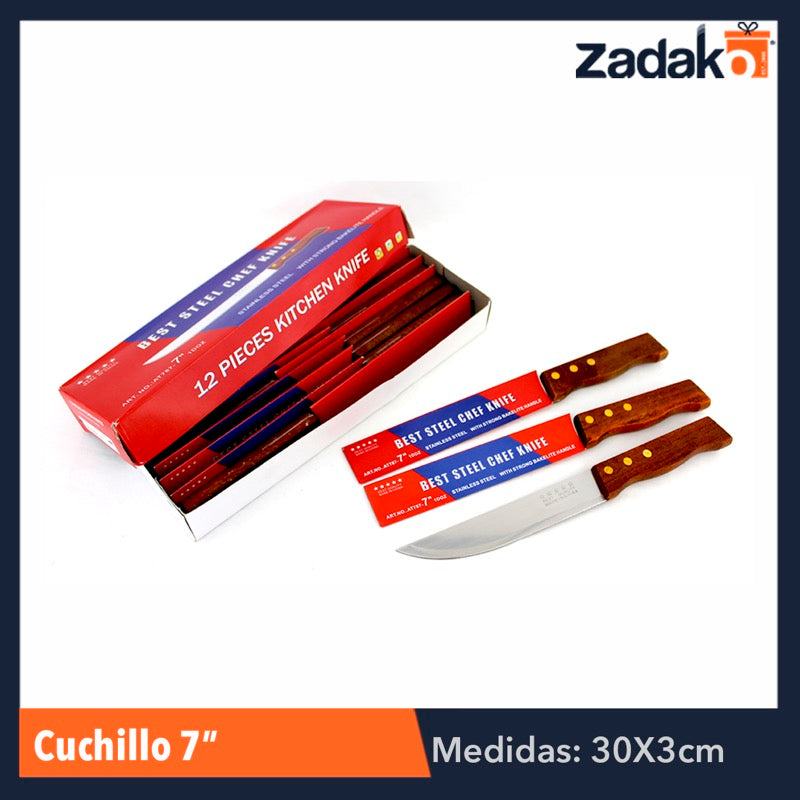 ZC-0133 CUCHILLO 7", CON 12 PZS, O CAJA CON 20 PQTS