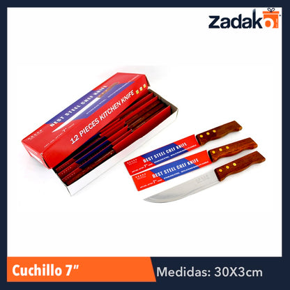 ZC-0133 CUCHILLO 7 PULGADAS CON 12 PIEZAS, O CAJA CON 20 PQTS