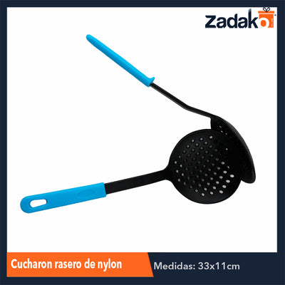 ZC-0208 CUCHARON RASERO DE NYLON, CON 1 PZ O CAJA CON 288 PZS