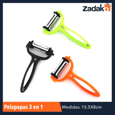 ZC-0287 PELAPAPAS 3 EN 1, CON 1 PZ O CAJA CON 480 PZS